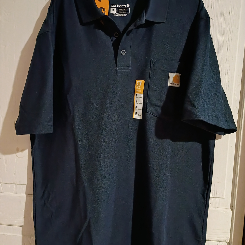 Carhartt Men’s Dark Navy Pocket Polo Shirt